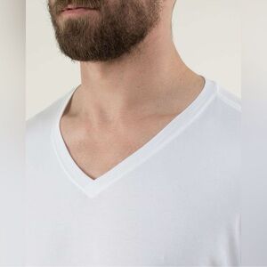 lululemon athletica white V-Neck Tee